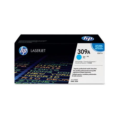 HP 309A Q2671A Color LaserJet 3500 series smart print cartridge, cyan HP Q2671A   