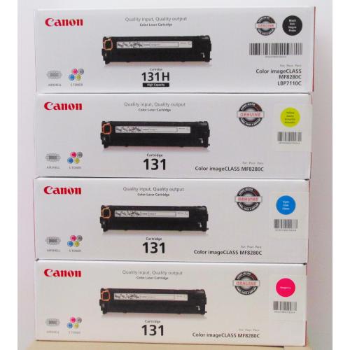 Canon Canon 131 HY Combo Toner set                               131 High Yield Combo Toner set  Black, Cyan, Magenta, Yellow Canon Canon 131 HY Combo Toner set                              