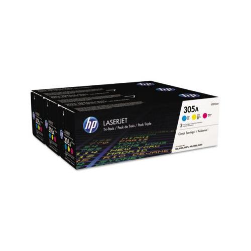 HP 305A CF370AM Cyan/Magenta/Yellow Original LaserJet Toner Cartridges, 3 pack HP CF370AM    