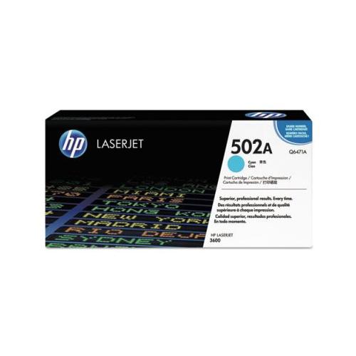 HP 502A  Q6471A HP Smart Print Cartridge, Cyan  HP Q6471A   