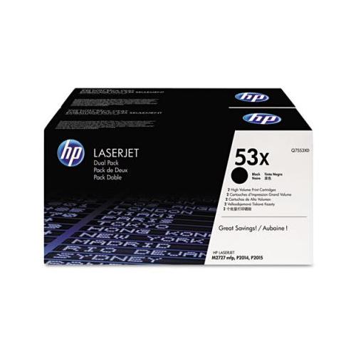 HP 53X Q7553XD 2-pack High Yield  Laser Toner Cartridge HP Q7553XD   