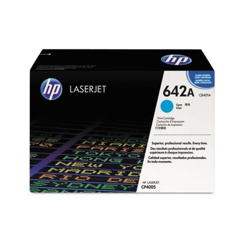 HP 642A Color LaserJet CB401A Cyan Print Cartridge with HP Colorsphere Toner HP CB401A   
