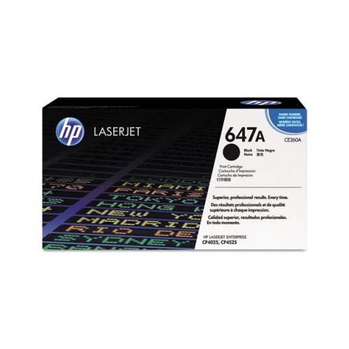 HP 647A  CE260A Black Color LaserJet Print Cartridge HP CE260A   