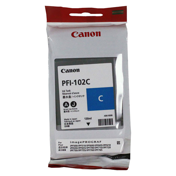 Canon Canon 0896B001AA (PFI-102C) Cyan Ink Tank (130 ml) Canon 0896B001AA