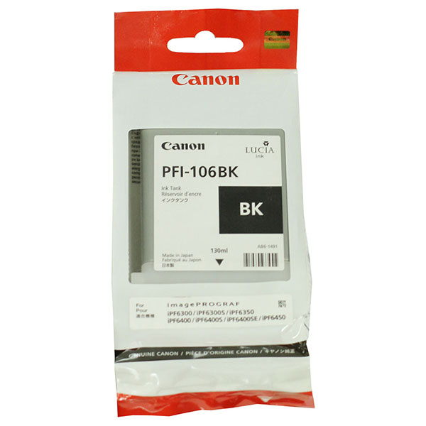 Canon Canon 6621B001AA (PFI-106BK) Black Ink Cartridge (130 ml) Canon 6621B001AA